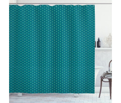 Symmetric Minimal Tulips Shower Curtain