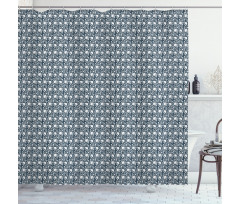 Heart Swirl Floral Branches Shower Curtain