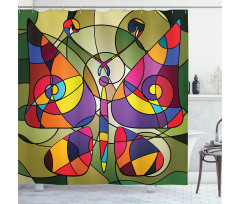 Abstract Butterfly Art Shower Curtain