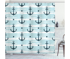 Pattern with Anchors Shower Curtain