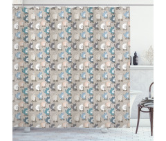 Kitties Cat Art Shower Curtain