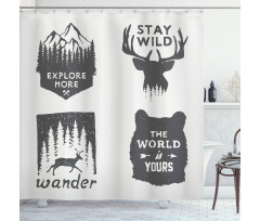 Stay Wild and Wander Shower Curtain