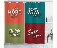 Love More Worry Less Shower Curtain