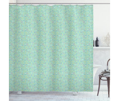 Pastel Retro Memphis Art Shower Curtain