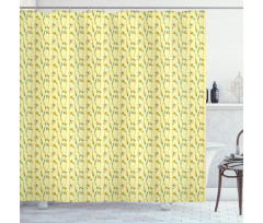 Buttercup Daffodil Branches Shower Curtain