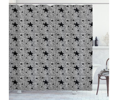 Creative Modern Stars Dots Shower Curtain