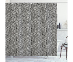 Cubic Forms Abstract Art Shower Curtain