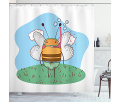 Character with Snorkel Shower Curtain