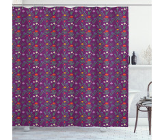 Various Spring Flowers Shower Curtain