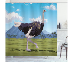 Landscape and Animal Shower Curtain