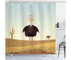 Front Portrait Desert Area Shower Curtain