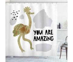 You are Calligraphy Shower Curtain