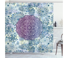 Eastern Motifs Ombre Shower Curtain