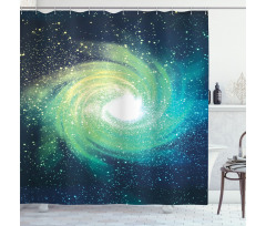 Outer Space Theme Stardust Shower Curtain