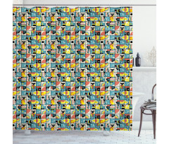 Completing Squares Design Shower Curtain