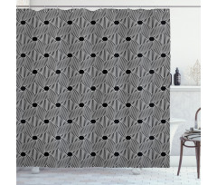 Spiraling Effect Hexagons Shower Curtain