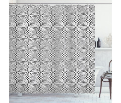 Quirky Squares Pattern Shower Curtain