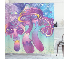 Trippy Magic Mushrooms Shower Curtain