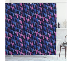 Polygonal Cocktail Art Shower Curtain