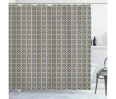 Simple Traditional Floral Shower Curtain