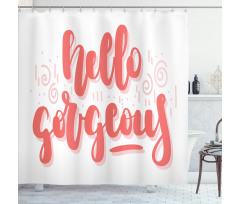 Typography Shower Curtain