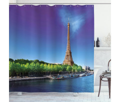 Eiffel at Sunrise Shower Curtain