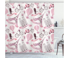 Paris Honeymoon Shower Curtain