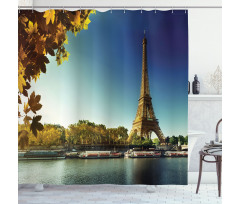 Paris with Tower Shower Curtain
