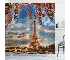 Eiffel Tower with Boat Shower Curtain