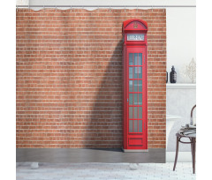 Telephone Kiosk Bricks Shower Curtain