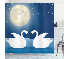 Moonlight Sky at Night Art Shower Curtain