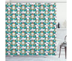 Mystic Aquatic Bird and Sun Shower Curtain