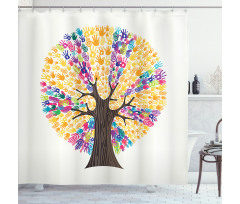 Hand Prints Solidarity Shower Curtain