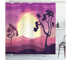 Gradient Landscape Shower Curtain