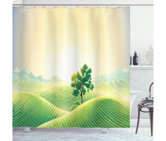 Sunrise on Rural Valley Shower Curtain