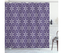 Mandala Inspired Floral Shower Curtain