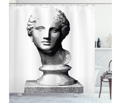 Woman Head Art Shower Curtain