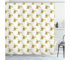 Vintage Peeled Dotted Fruit Shower Curtain