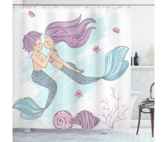 Underwater Couple Shower Curtain