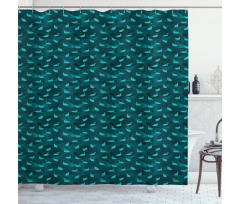 Waterfowl Birds Wave Shower Curtain