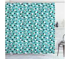 Quirky Brushstrokes Shower Curtain