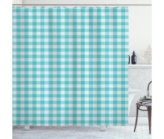 Soft Tones Checkered Shower Curtain