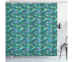 Grunge Art Moroccan Grid Shower Curtain