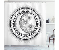 Magic Sun Stars Night Shower Curtain