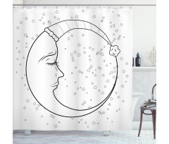 Sleep Time Night Shower Curtain