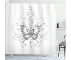 Butterfly Floral Mystic Shower Curtain