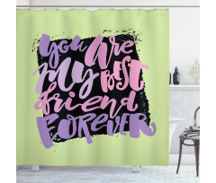 Vivid Words Lettering Shower Curtain