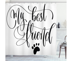 Positive Paws Words Shower Curtain