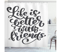 Friendship Love Shower Curtain