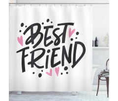 Girly Lettering Shower Curtain